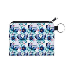 Load image into Gallery viewer, Mini Pouch - Blue Teal Butterfly
