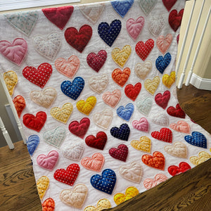 Blanket - Quilted Hearts