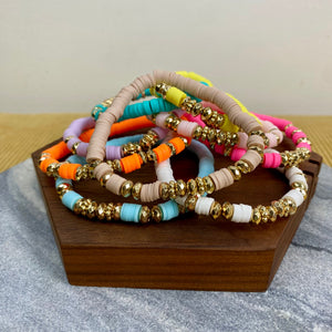 Bracelet - Clay & Gold Bead