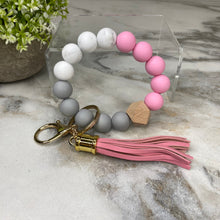 Load image into Gallery viewer, Silicone Bracelet Keychain - Pink
