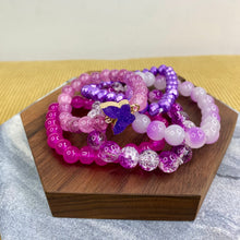 Load image into Gallery viewer, Bracelet - Large Crystal Marble Bead With Druzy Butterfly Pack
