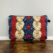 Load image into Gallery viewer, Pouch - Americana - Knit Red White Blue
