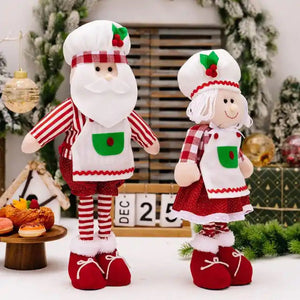 Telescopic Standing Christmas Decor - Santa & Mrs Claus