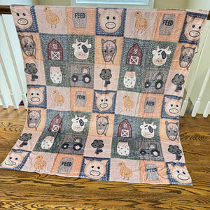 Blanket - Farm Animals Quilt - PREORDER