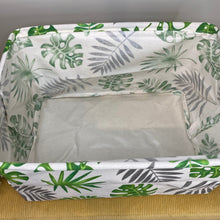 Load image into Gallery viewer, Pop Up Canvas Basket - Monstera Leaves
