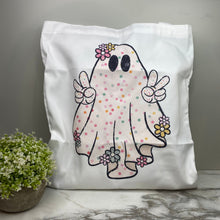 Load image into Gallery viewer, Tote Bag - Halloween - Peace Ghost
