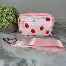 Load image into Gallery viewer, Rue - Nylon Wristlet Wallet - Pink Strawberry Daisy
