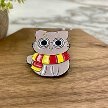 Load image into Gallery viewer, Pin - Magic Cat Yellow Red Grey
