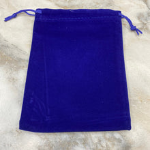 Load image into Gallery viewer, Mini Drawstring Cinch Bags - Suede - Blue Christmas
