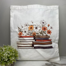 Load image into Gallery viewer, Tote Bag - Floral Books - #1
