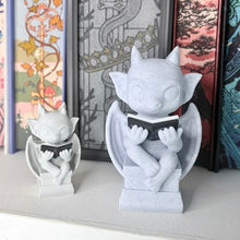 Load image into Gallery viewer, 3d Printed Cute Gargoyle Reading a Book Bookshelf Decor
