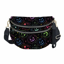 Load image into Gallery viewer, The Roni Nylon Crossbody - Halloween Fall Rainbow Pumpkin Faces
