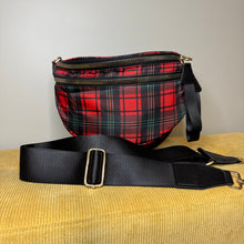 Load image into Gallery viewer, The Roni Nylon Crossbody - Red Plaid
