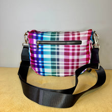 Load image into Gallery viewer, The Roni Nylon Crossbody - Plaid Ombre White
