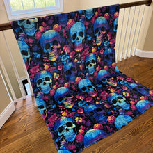 Load image into Gallery viewer, Blanket Halloween #25 - Rainbow Skull
