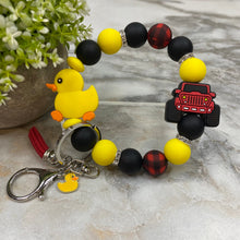 Load image into Gallery viewer, Silicone Bracelet Keychain - Duck Duck Jeep - Large Duck - Red
