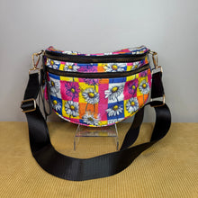 Load image into Gallery viewer, The Roni Nylon Crossbody - Colorful Checkered Daisy Floral
