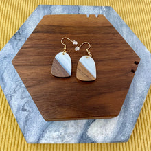 Load image into Gallery viewer, Dangle Earring - Wood &amp; Acrylic - Bell-Shaped
