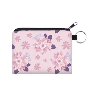 Mini Pouch - Pink And Blue Floral