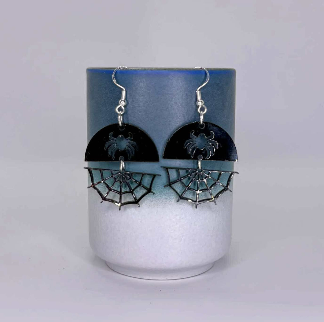 Dangle Earrings - Halloween Fall - Spider Web - PREORDER Ends 10/2