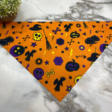 Load image into Gallery viewer, Dog Bandana - Halloween - Crows &amp; Lightning Bolts
