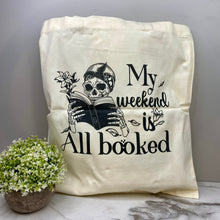 Load image into Gallery viewer, Tote Bag - Skeleton Books - #3
