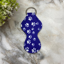 Load image into Gallery viewer, Lip Balm Chapstick Holder - #11 - Blue Paw Print
