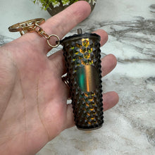 Load image into Gallery viewer, Keychain - Studded Tumbler - Olive Oilslick
