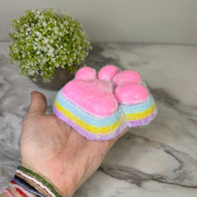 Load image into Gallery viewer, Squishy Toy - Giant Paw Taba - Rainbow Pink Paw
