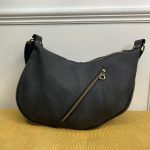 Olivia Hobo Bag - Denim Suede