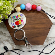 Load image into Gallery viewer, Break-Away Necklace Lanyard with Keychain Clasp - Silicone Bead - Teacher
