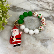 Load image into Gallery viewer, Silicone Bracelet Keychain - Christmas Winter - Santa
