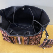 Load image into Gallery viewer, Neoprene Tote - Gold Animal Stripe
