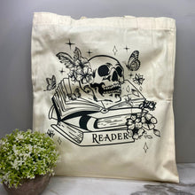 Load image into Gallery viewer, Tote Bag - Skeleton Books - #5
