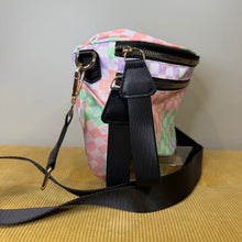 Load image into Gallery viewer, The Roni Nylon Crossbody - Checkered Creamsicle Mint Purple
