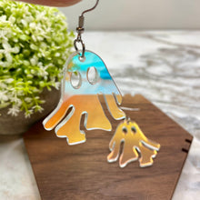 Load image into Gallery viewer, Acrylic Dangle Earrings - Clear Ghost Holographic
