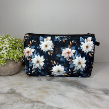 Load image into Gallery viewer, Pouch - Christmas - Blue White Floral
