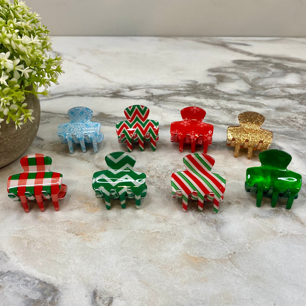 Hair Clip - Christmas Pattern Mix