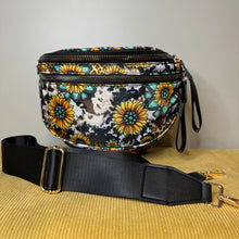 Load image into Gallery viewer, The Roni Nylon Crossbody - Turquoise Sunflower - PREORDER

