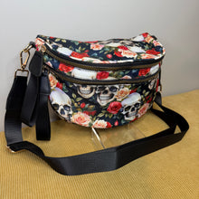 Load image into Gallery viewer, The Roni Nylon Crossbody - Skull Floral
