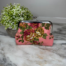 Load image into Gallery viewer, Clamshell Coin Purse Wallet (Medium) - Floral
