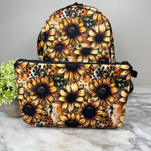 Load image into Gallery viewer, Mini Backpack, Pouch, &amp; Mini Pouch Bundled Set - Sunflower Dots
