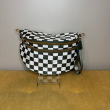 Load image into Gallery viewer, The Roni Nylon Crossbody - Checkered Dark Green Olive
