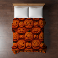 Load image into Gallery viewer, Blanket - Halloween - Knit Jack-O-Lantern
