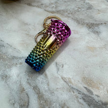 Load image into Gallery viewer, Keychain - Studded Tumbler - Rainbow
