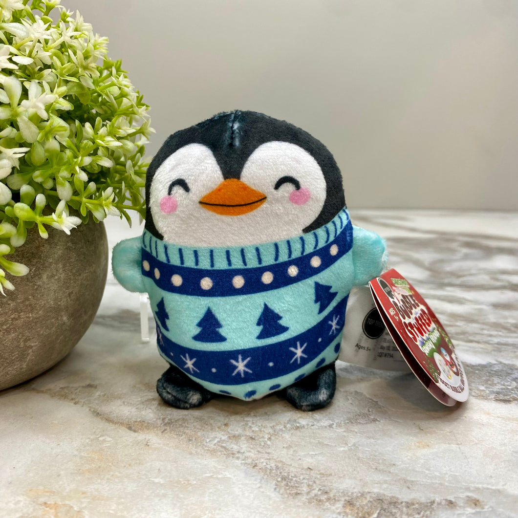 Bubble Stuffed Squishy Friends Toy - Holiday Christmas Holly Jolly - Penguin