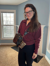 Load image into Gallery viewer, The Roni Nylon Crossbody - Animal Print Black &amp; Caramel
