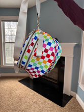 Load image into Gallery viewer, The Roni Nylon Crossbody - Checkered Colorful White
