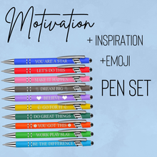 Load image into Gallery viewer, Pen Set - Motivation + Inspiration (+ Emoji)
