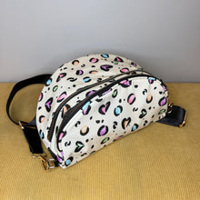 Load image into Gallery viewer, The Roni Nylon Crossbody - Animal Print Multi Color Hearts
